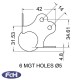 Medium Zinc Plated Ball Corners - 42mm x 42mm - Pack of 4